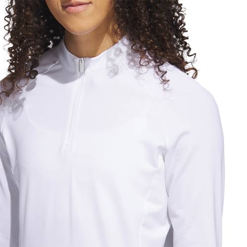 Adidas W Long Sleeve Solid 1/4 Zip Golf Mock 5