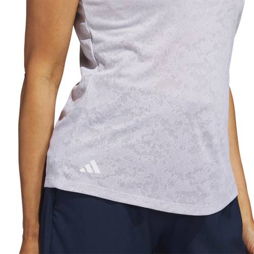 Adidas W Jacquard Short Sleeve Polo Shirt 2