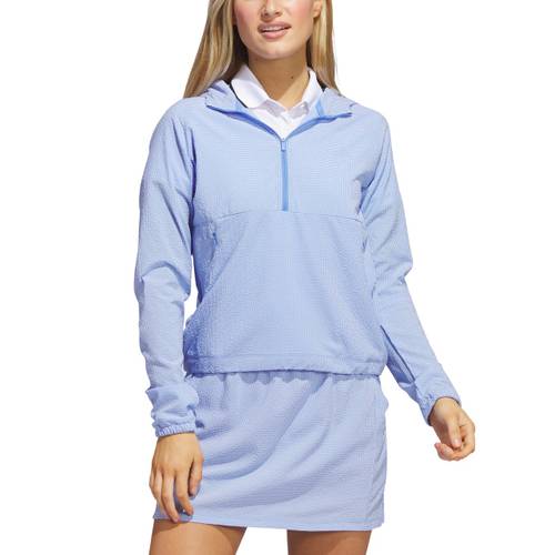 Adidas W Seersucker 1/4 Zip Hoodie 5
