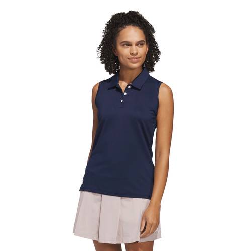 Adidas W Solid Ottoman Sleeveless Polo 1