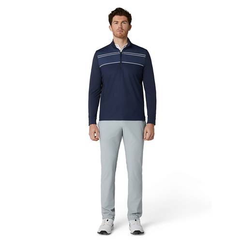 Callaway M Blocked Printed Chev Textured Pullover 8