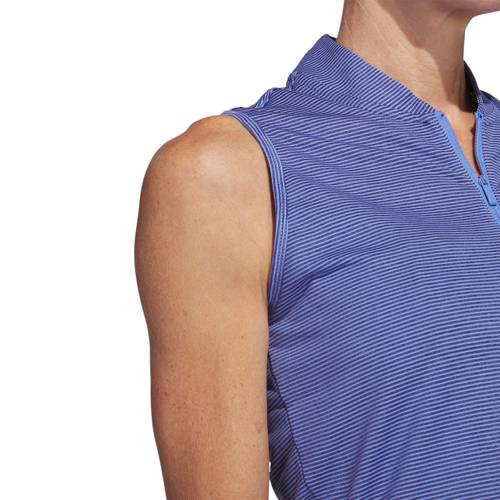 Adidas W Two Color Ottoman Sleeveless Polo Shirt 2