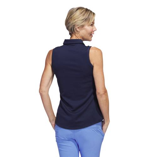 Adidas W Texture Sleeveless Polo Shirt 1