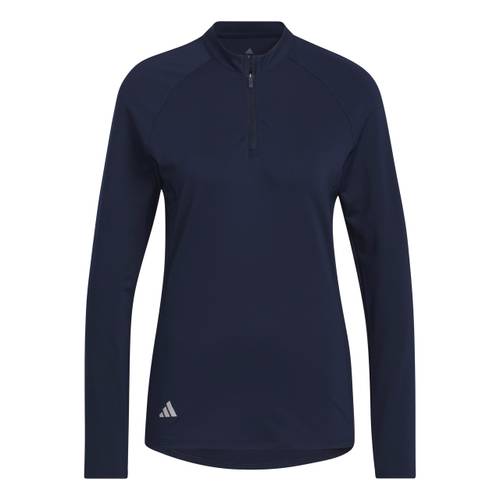 Adidas W Long Sleeve Solid 1/4 Zip Golf Mock 8