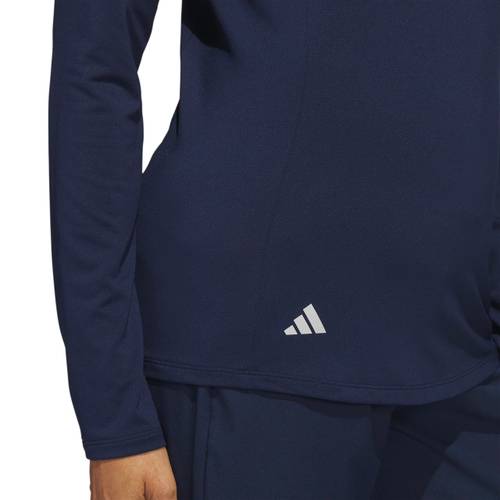 Adidas W Long Sleeve Solid 1/4 Zip Golf Mock 3
